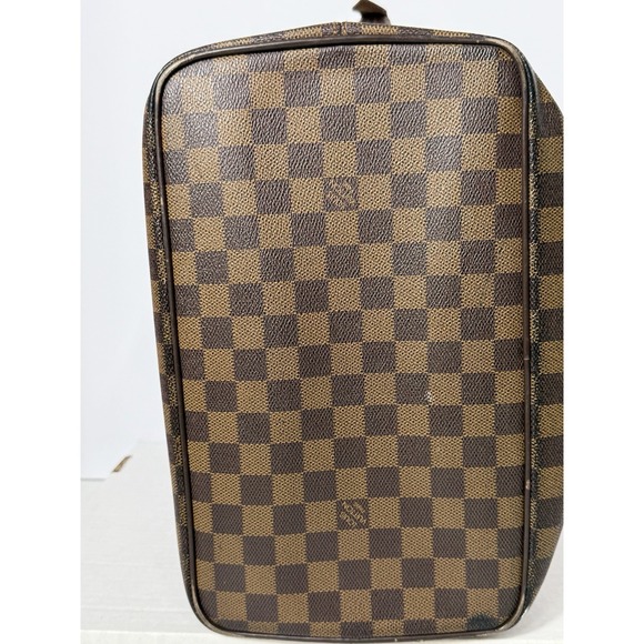 Louis Vuitton Saleya MM Damier Ebene Tote Bag Brown Checkered Zip Top Shoulder - Picture 9 of 13